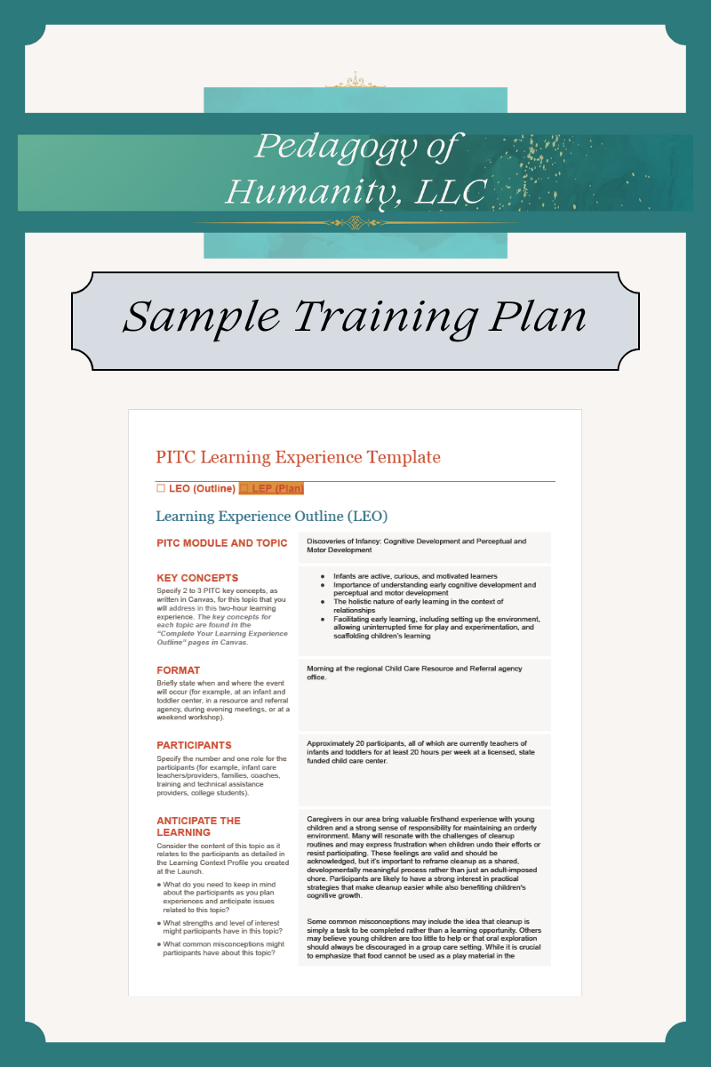 Preview: Sample Cognitive Development Training Plan